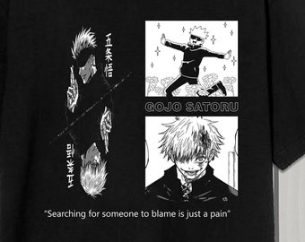 Gojo Satoru Collage Shirt Anime Manga Shirt Jjk Shirt Etsy