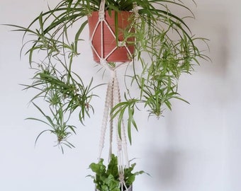 Macrame plant hanger, double plant hanger, rope plant hanger, plant holder, planter, macrame planter, hanging plant, double hanging planter