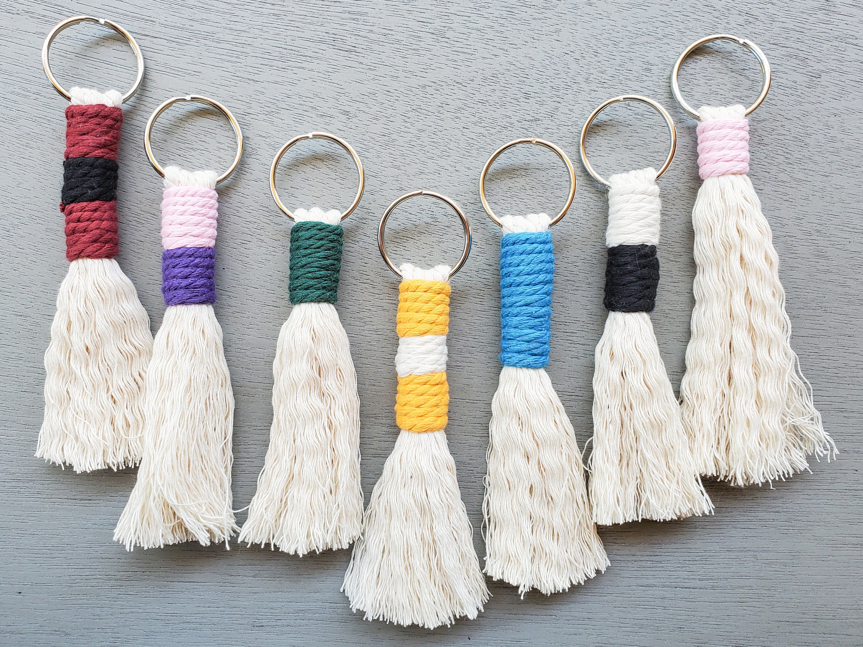 Macrame keychain tassel keychain purse fringe tassel Etsy