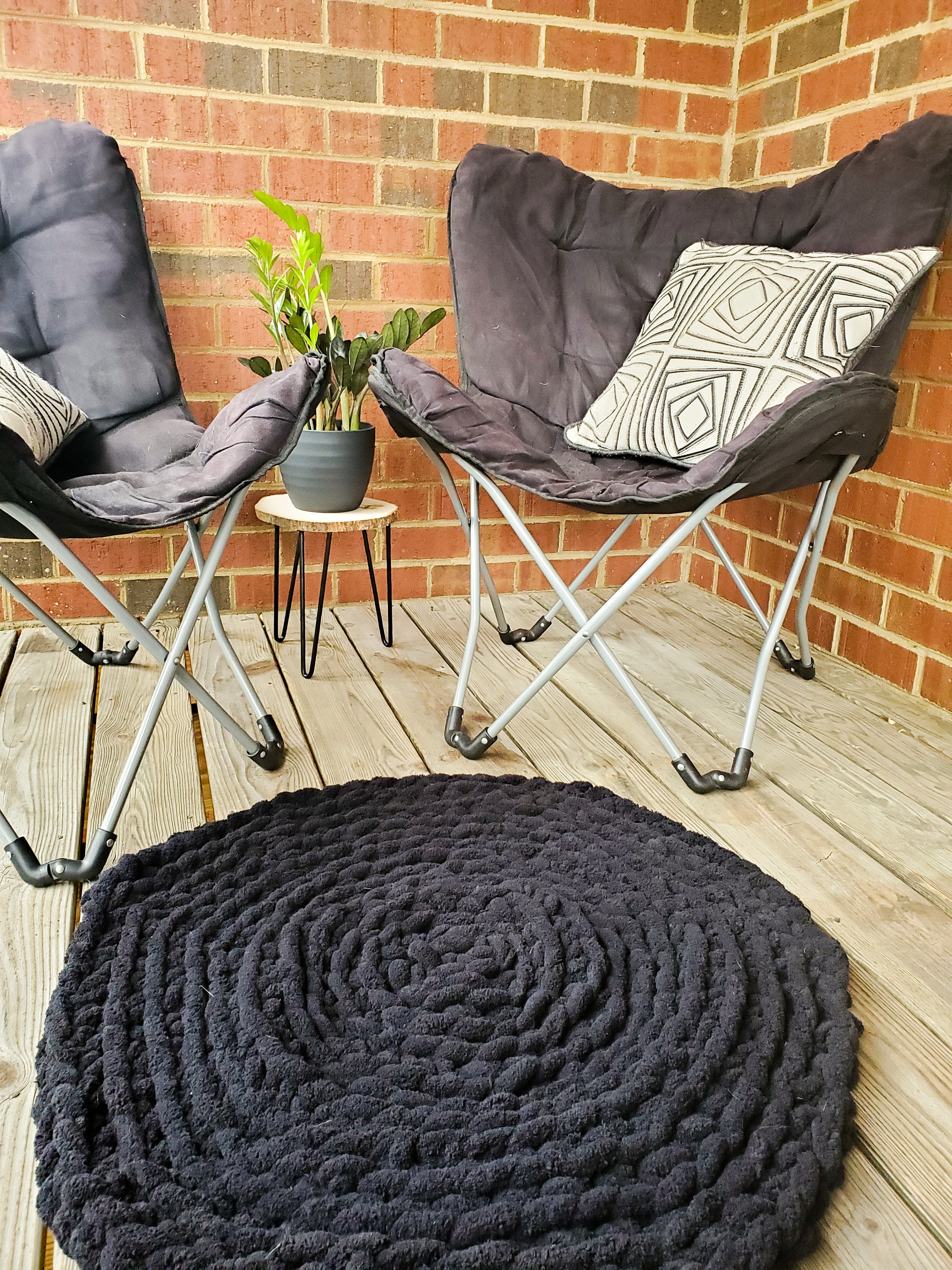 Round Rug Knitted Chunky Knit Rug Round Rug Circle Rug Throw Rug Bath Mat | Etsy