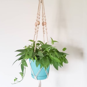 Macrame plant hanger, plant hanger, plant holder, planter, macrame planter, beaded macrame, hanging plant, macrame plant holder