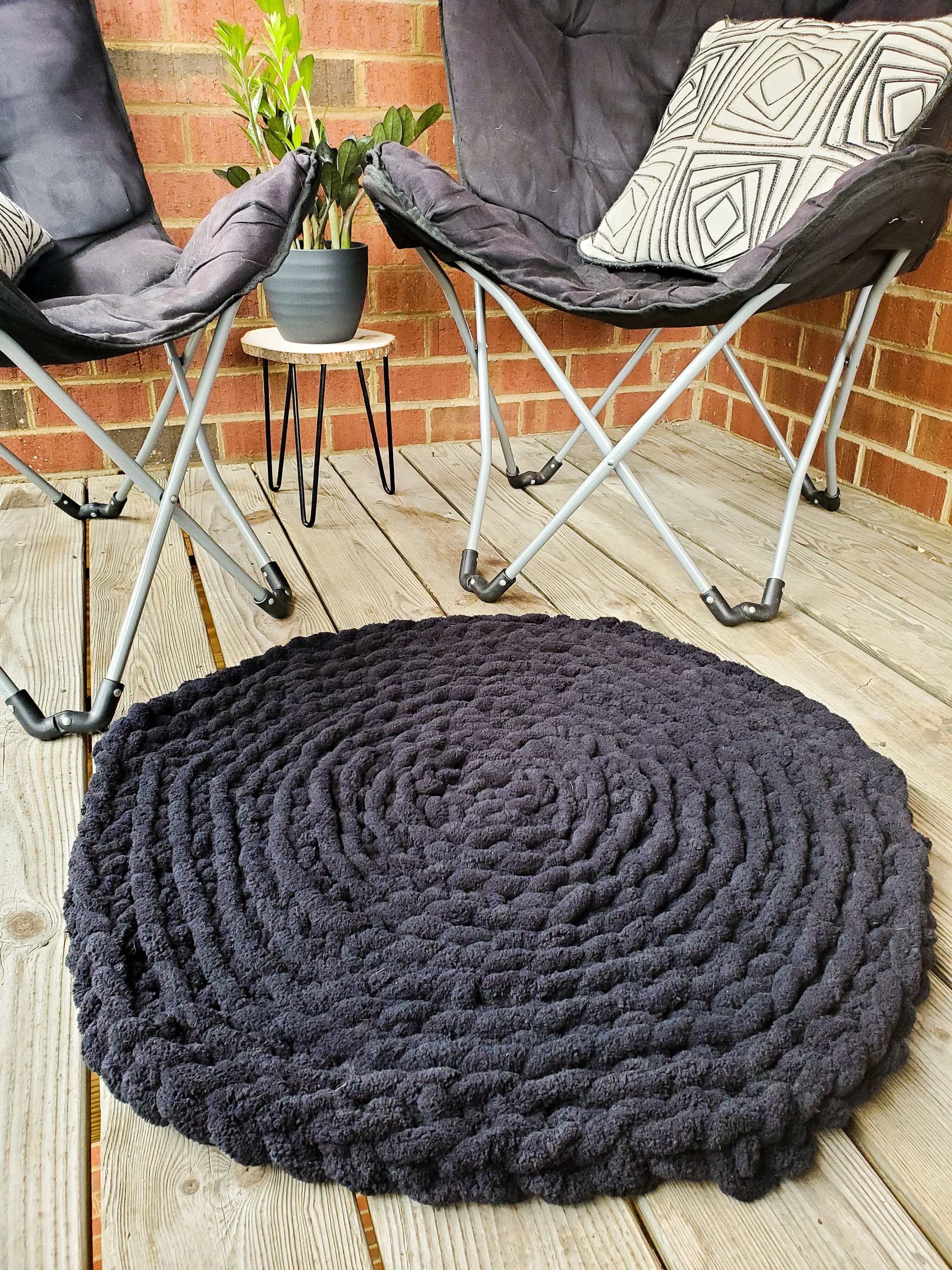 Round Rug Knitted Chunky Knit Rug Round Rug Circle Rug Throw Rug Bath Mat | Etsy