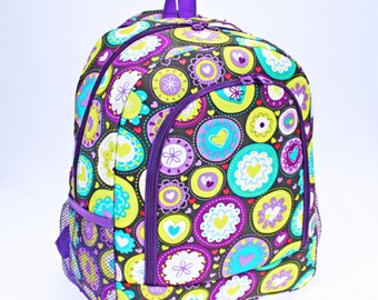 monogram book bag etsy