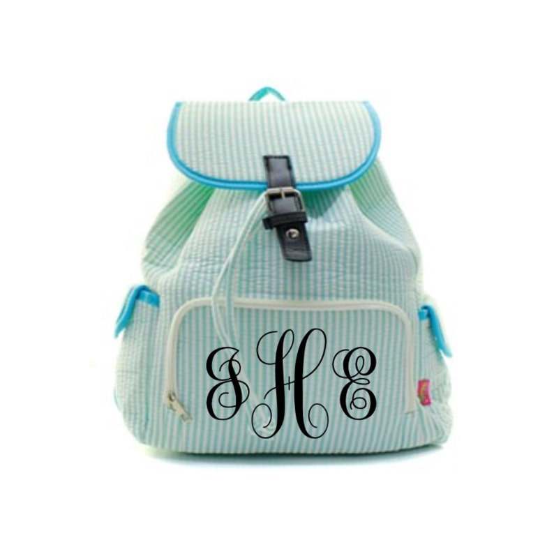 Personalized Book bag Monogrammed Book Bag Back Pack Back Etsy