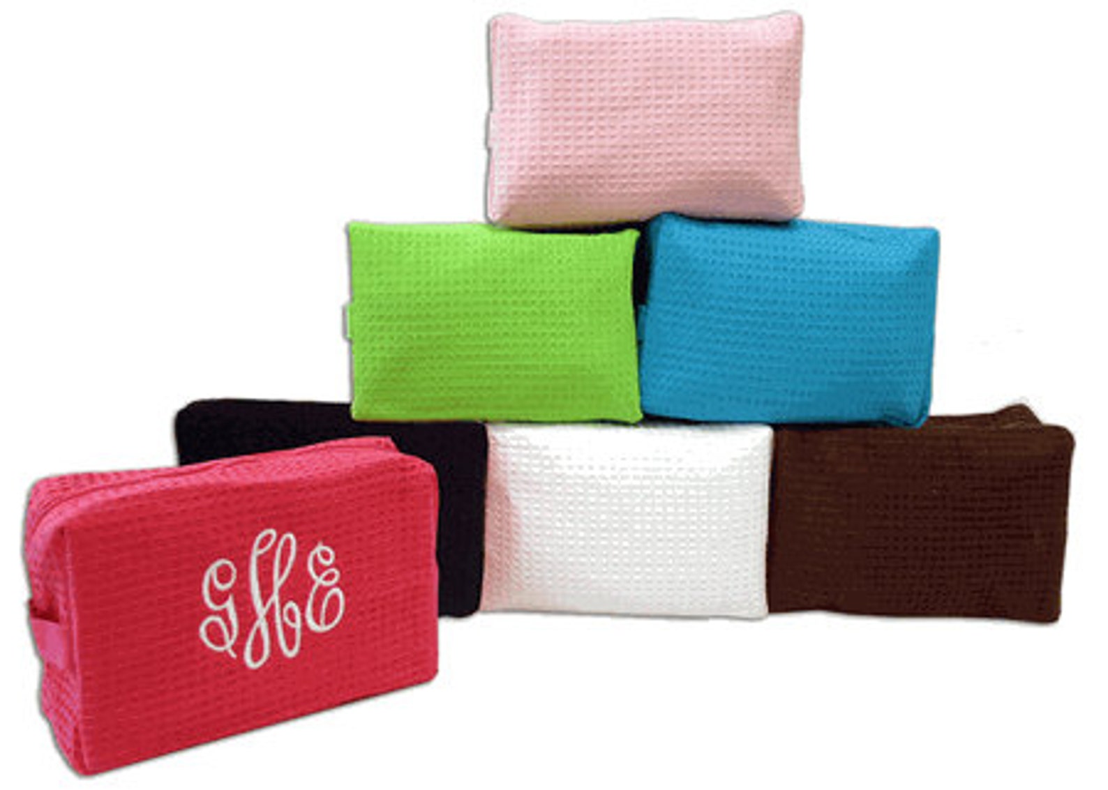 Personalized Waffle cosmetic bags for Bridesmaid set of 12 Etsy
