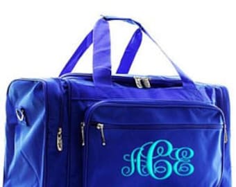 Personalized Royal Duffle, Monogram Duffle, Duffle Bag Persoanlized,Monogram Duffle Bag, School Duffle, Sports bag, large duffle,solid color