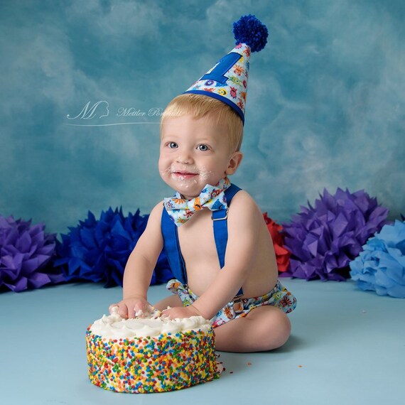 Boy Cake Smash Outfit Monster Cake 