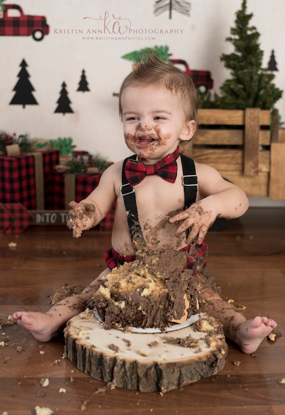 lumberjack smash cake outfit