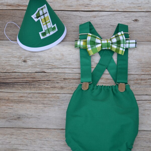 Boy Cake Smash Outfit, Cake Smash Set, St. Patrick’s Day Cake Smash, Lucky One Cake Smash, Irish 1st Birthday, Boy 1st Birthday main image 0