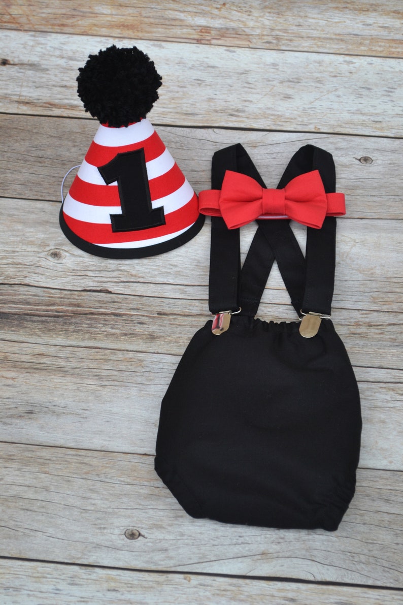 cat in the hat 1st birthday outfit