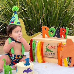 Boy Cake Smash Outfit, Dinosaur Cake Smash Outfit, Cake Smash Outfit, Boys 1st Birthday, Birthday Outfit, Boys Birthday, Photo Prop