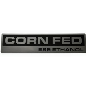 Corn Fed E85 Ethanol Badge Emblem Stick-On 5.5in x 1.3in