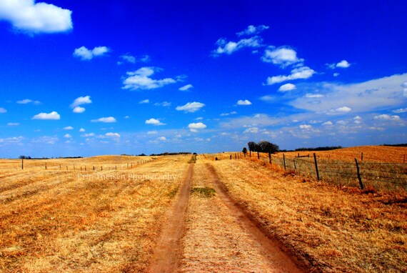 Pais Midwest Nebraska Pasto De Dios En Primavera Con Cercas Etsy