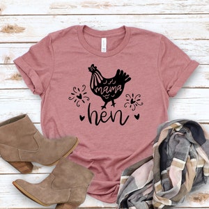 Mama Hen Shirt Chicken Mom Shirt Chicken Mama Shirt Chicken | Etsy