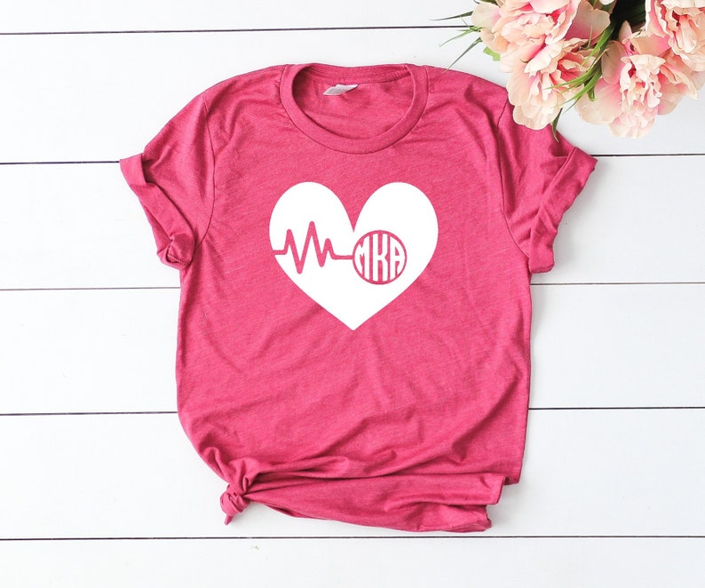 Monogram Nurse Shirt Monogram Nurse Tshirt Nurse Gift Nurse Etsy