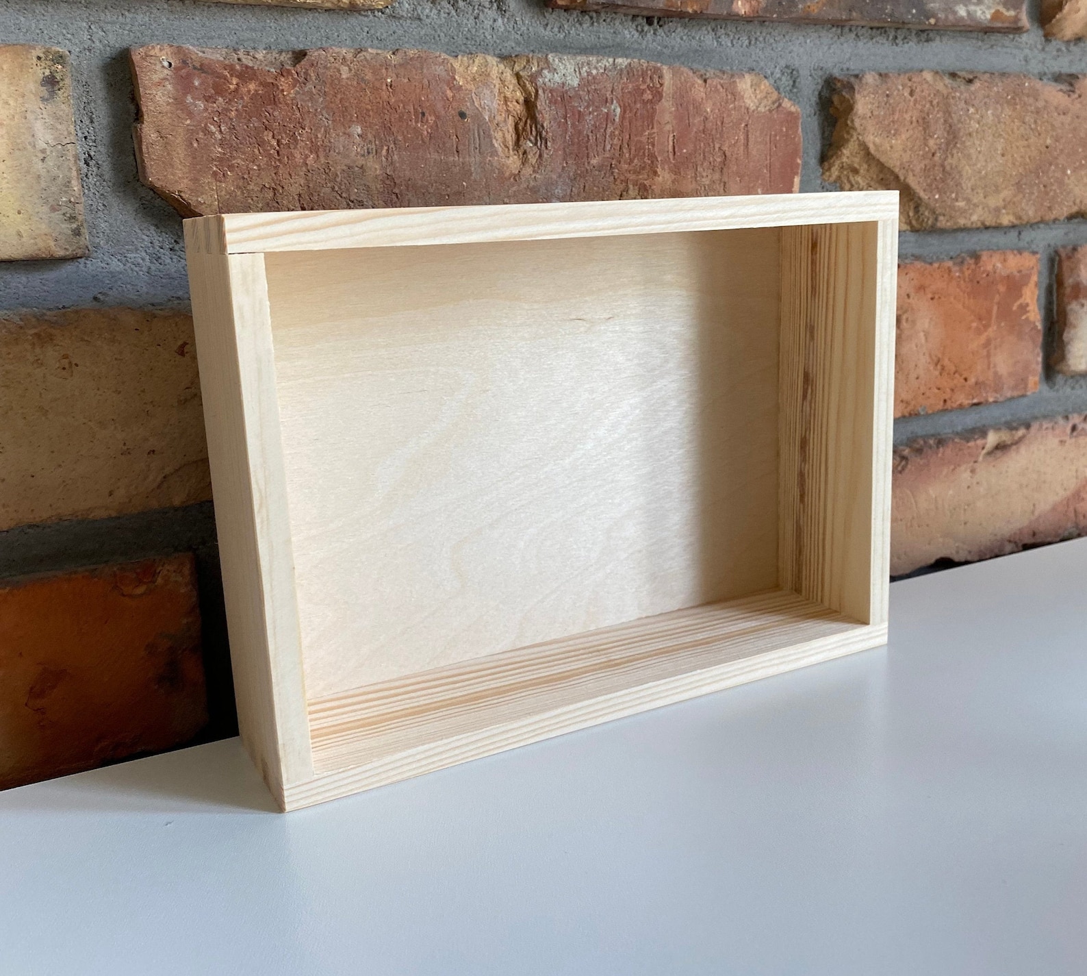 Set of 2 Wooden box without lid Wooden unfinished container Etsy