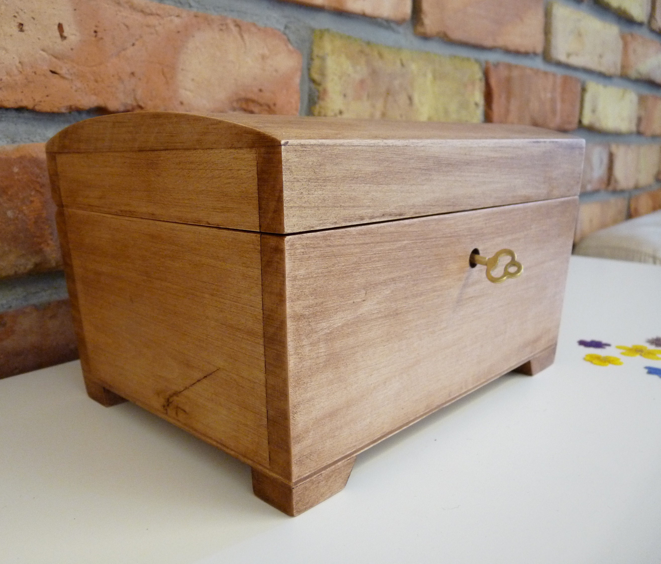 Rustic wooden box with key lock keepsake box Adventure wood Etsy