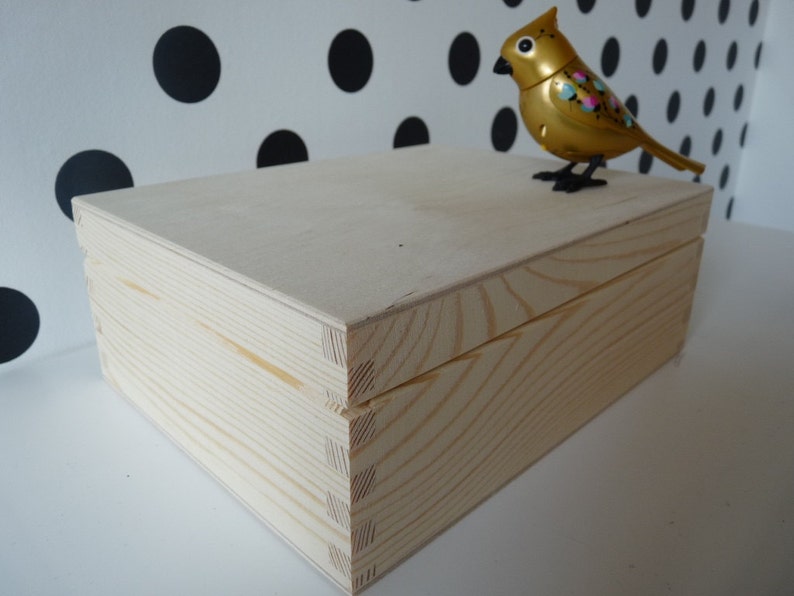 Unpainted wooden tea box unfinished 6 compartments display Etsy