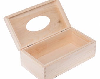 Unfinished wooden tissue box with open lid, unfinished plain wood boxes, unfinished wooden tissue box cover, storage boxes, wooden boxes