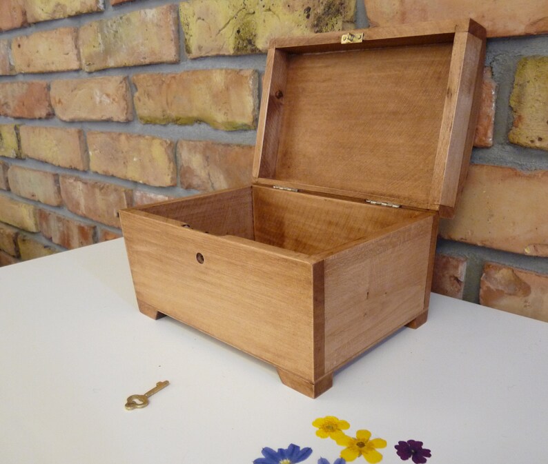 Rustic wooden box with key lock keepsake box Adventure wood Etsy
