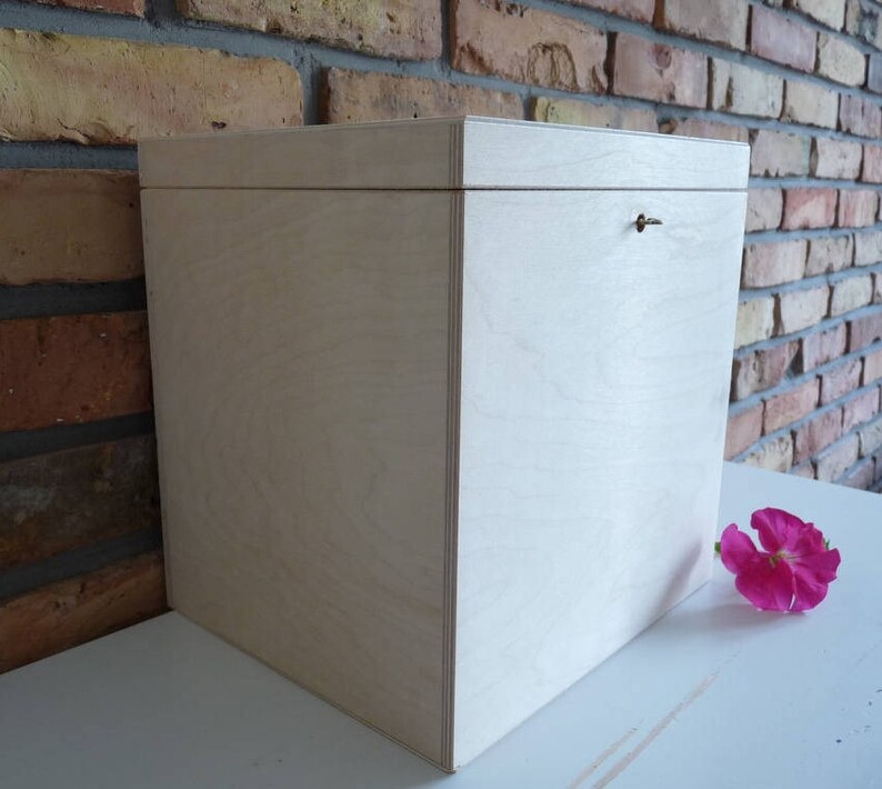 Large Wedding Wooden Card box with Slot Wood Wedding Card Etsy