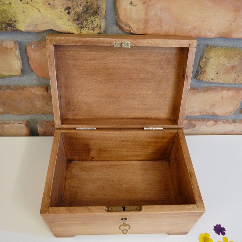 Rustic wooden box with key lock keepsake box Adventure wood Etsy