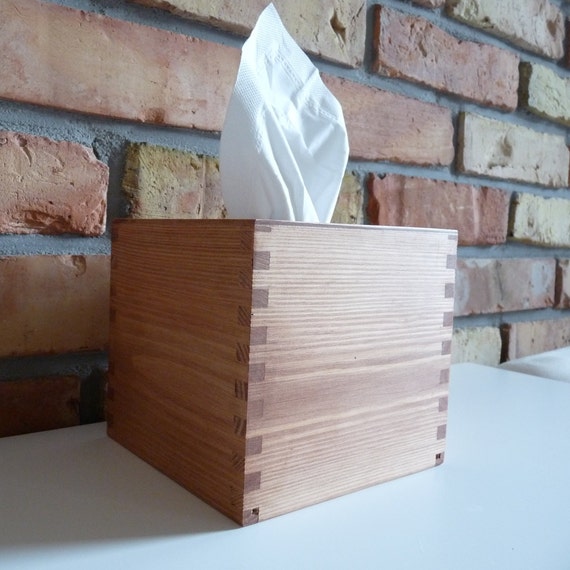 Wooden Tissue Box Cover Square Holder Kleenex Covers Wood Boxes Rustic