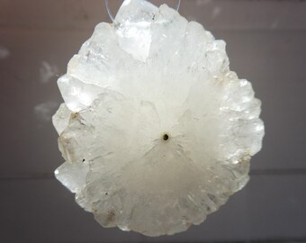 Solar quartz stalactite 36mm focal bead-1 pc large transparent gemstone-pendant jewelry making-craft natural beads