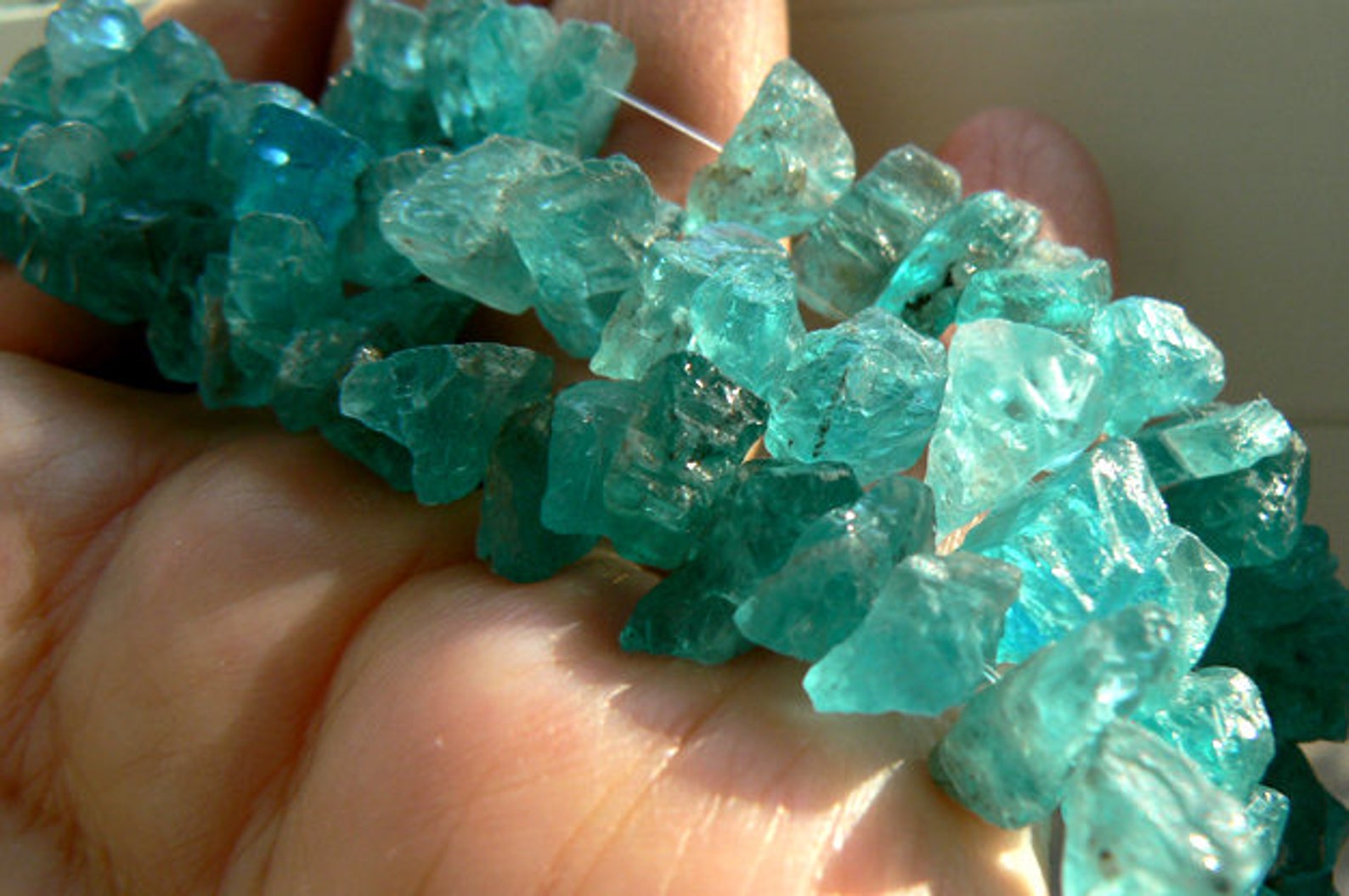 Blue Apatite Raw Crystals Beads811mm Beadsstrand Etsy