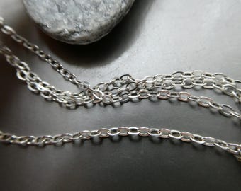 Sterling silver 2mm cable bulk chain - 26ga- 1,5 ft - necklace jewelry making- crafts