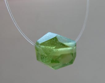 Peridot round crystal 8mm bead -1pc natural focal gemstone-necklace jewelry making- craft beads