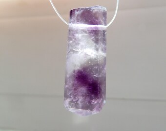 Purple fluorite crystal 26mm point bead -1 pc focal gemstone-pendant jewelry making-craft natural beads