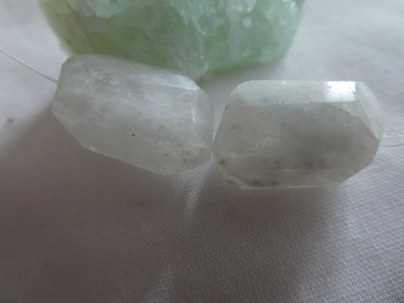 Rainbow moonstone gemstone nuggets 17x13x9mm beads-2 beads-Raw Moonstone gemstone beads-Focal beads-Jewelry beads supply-white stone beads