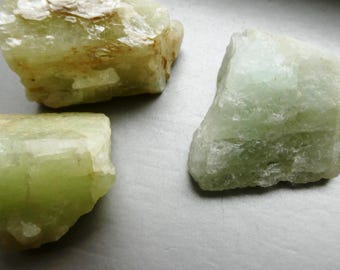 Raw aquamarine undrilled 43mm crystals -3 pcs large 90g-jewelry making-crafts wire wrapping collector