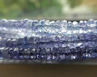 Tanzanite rondelle beads-3-4mm beads-6in strand-jewelry beads supply-tanzanite gemstone-faceted rondelle beads-violet stone beads