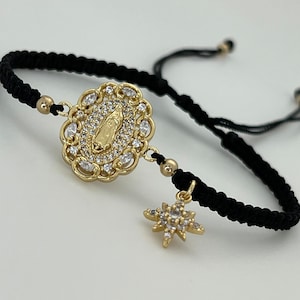 Pulsera tejida de La Virgen De Guadalupe hecha en Mexico