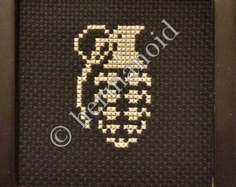 Cross Stitch Pattern - "Grenade"