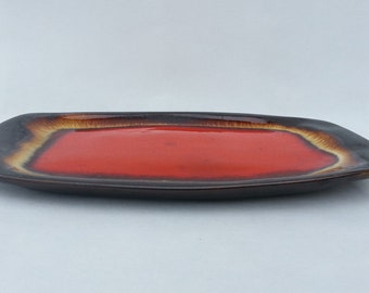 Vintage Rectangular Ceramic Art Dish