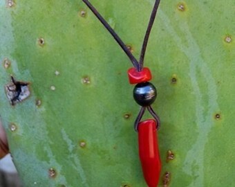 Tahitian pearl, coral bambou pendant, silver beads men chocker,  australian natural leather, adaptable