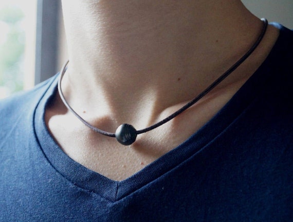 Collier Perle De Tahiti Sur Cordon Cuir - Longueur Ajustable, En Argent Sterling, Neuf Avec étiquettes