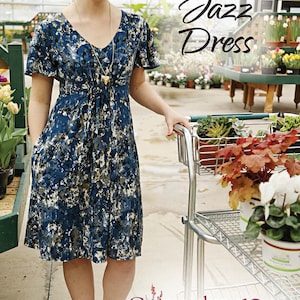 Printed Pattern Summer Jazz Dress Snapdragon Studios