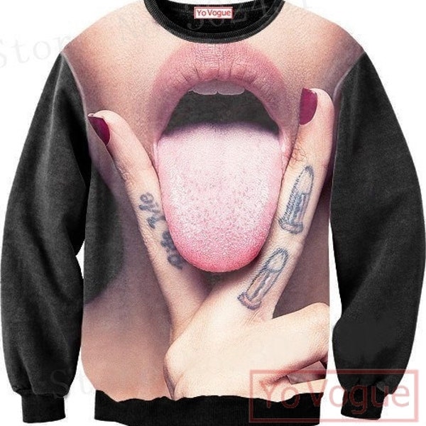 Stock Clearance! SEXY sweatshirt top, front & Back 3D printing sublimation, jumper and hoodie for women or men.