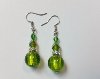 Earrings "Green 11"