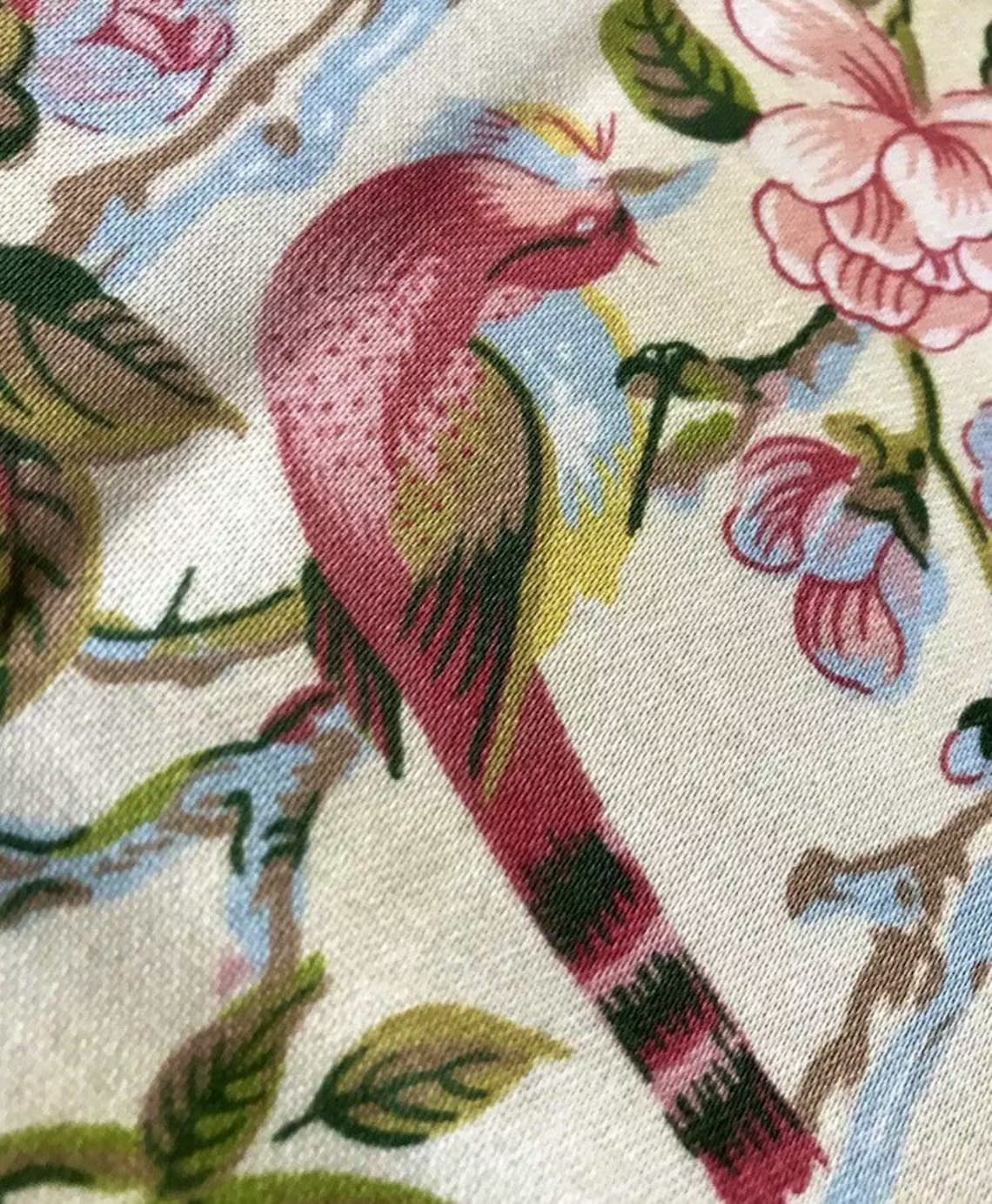 Vintage Sanderson Jonelle Crowson Fabric bird Scraps 10 Etsy UK
