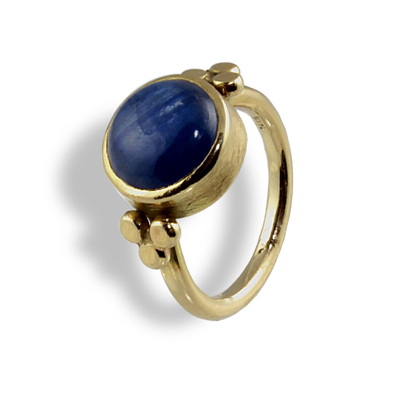 Kyanite Ring Alternative Engagement Ring Gold Statement - Etsy