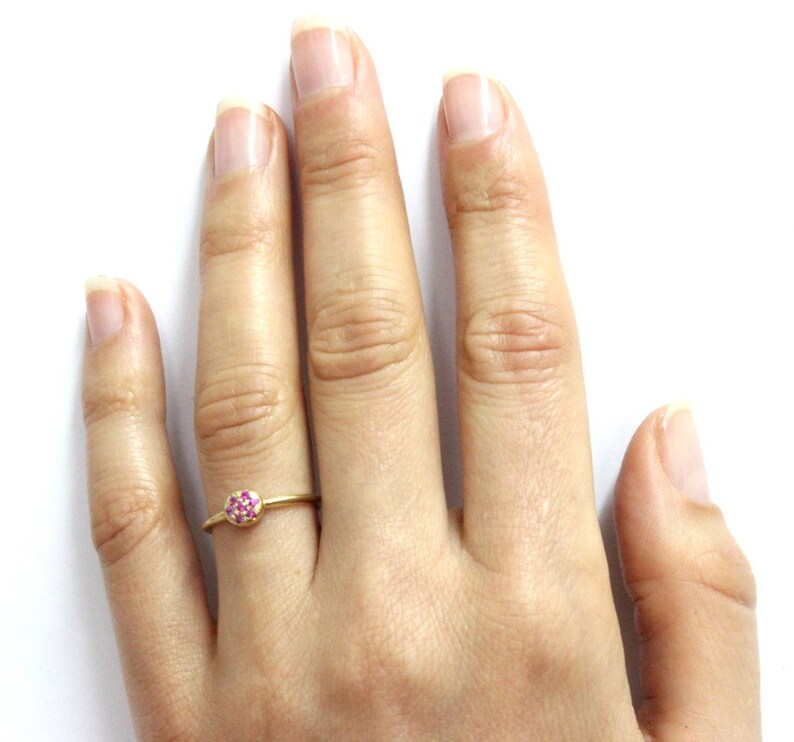 Ruby Wedding Ring Ruby Ring Yellow Gold Ring Dainty Ring | Etsy