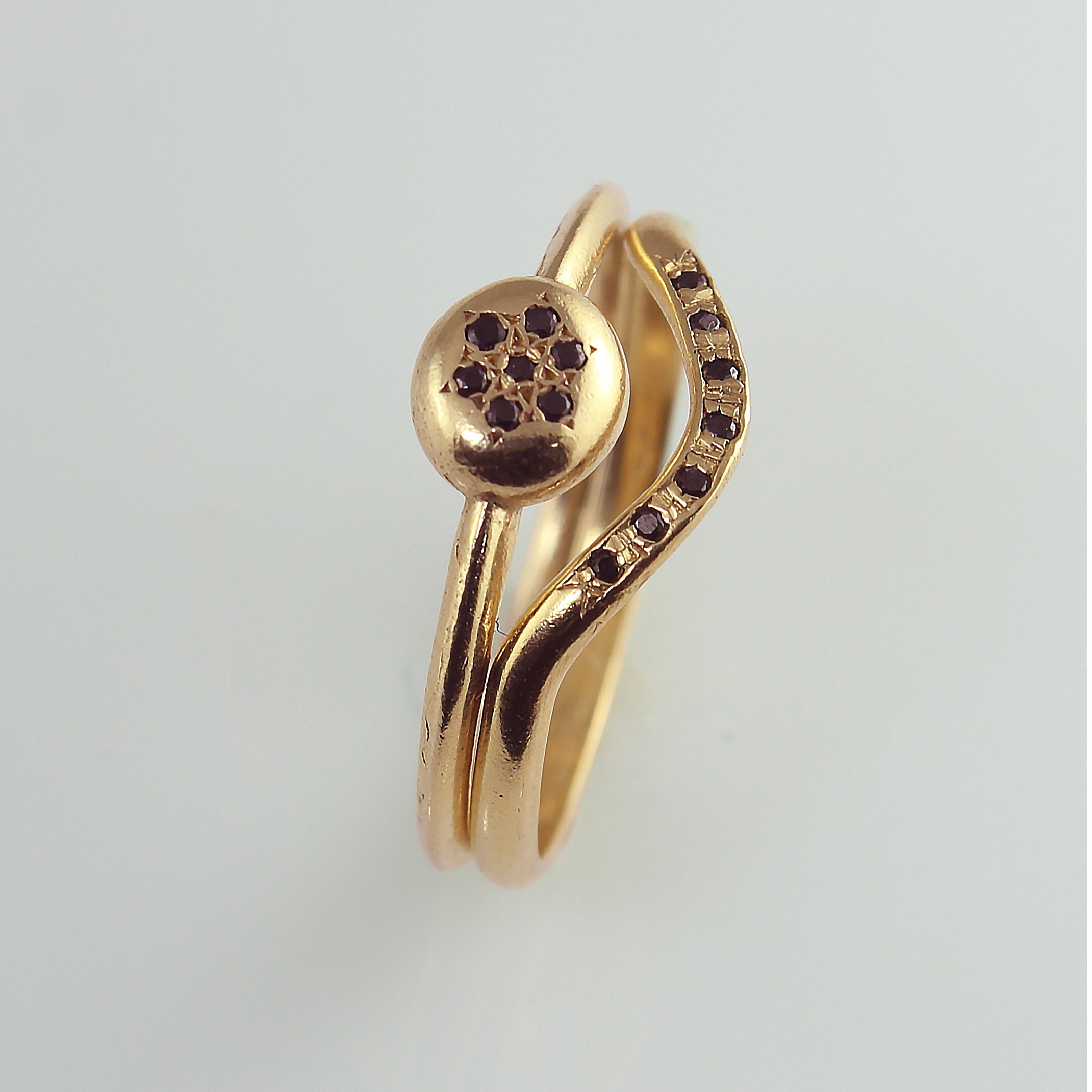 etsy gold ring set