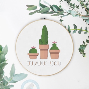 Thank you Plants Cross stitch pattern