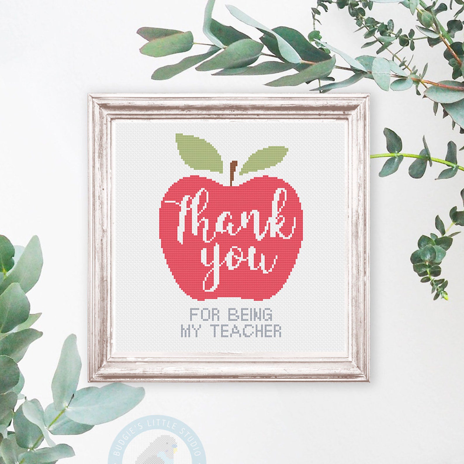 Thank You Teacher Cross Stitch Pattern Thank You for Being My - Etsy
