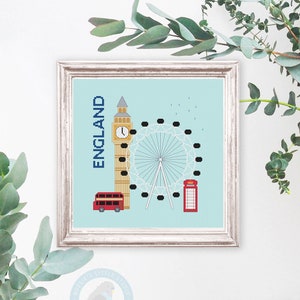 England London Capital City Cross Stitch Pattern